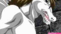 Poor Anime Babe Gets Rapped By Monster