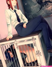 chainsaw man pet play selene pokemon femdom bdsm