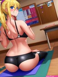 Porn image of facial bent over anime from behind sorority girl big tits classroom created by AI