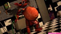 Foxy inflates his stomach