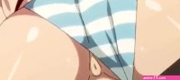 Depraved anime girl blows two guys and gets double penetrated