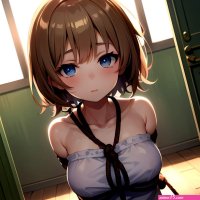 1girl Solo Bdsm Tied Up Rope Naked Pov Blue Eyes Arms Behind Back Masterpiece High Quality Best Quality 2232104576