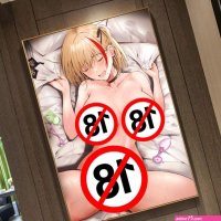 Affiches dArt Mural Sexy Anime Fille Nue Gros Seins Image de Chatte Décor de Maison Toile Douanes Décoration de Chambre de Garçon