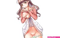 breasts muto nipples original panties pussy skirt skirt lift third-party edit uncensored underwear white
