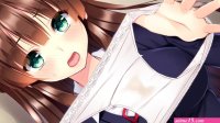 brown hair close frill game cg green eyes ikura nagisa kami-machi sana-chan long hair panties pussy juice school uniform takao sana underwear