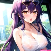 1girl Absurdres Breasts Collarbone Cum Ejaculation Eyewear On Head Hetero Highres Honkai Star Rail Honkai Series Hu Dako Kafka H 2641734530