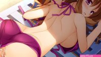 ass bikini blush breasts brown hair censored cum game cg lucie minami juujisei renka naraoka mitsuki sex studio ryokucha swimsuit