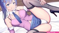 Hentai uncensored cutie with vibrator masturbates on webcam. orgasm squirt watch online