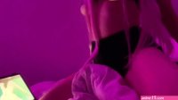 I watch lesbian hentai and ride my pillow
