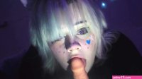 Neko Girl Sucks Masters Cock