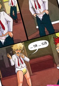 Katsuki has trouble putting on his pants. by SanpoKen Submission