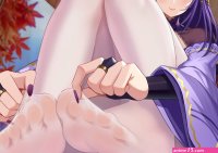 pantyhose Genshin Impact anime feet fetish Raiden Shogun Genshin Impact feet anime girls toes Hong Bai HD Wallpaper