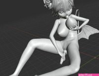 3D Print Ready Sexy Nude Anime Succubus Girl Suki HQ 3D-Cults