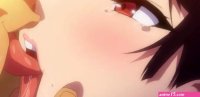 Steamy anime girl sucks a hard cock and gets fucked balls deep