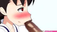 Young anime girl sucking cock