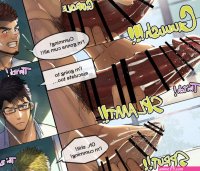 Takao no Gami Toiro Masculine students compare their growing dicks with each other and masturbate together Eng