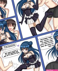 mydarkballs tsushima yoshiko love live! love live! sunshine!! absurdres highres 1boy 1girl ball busting bdsm castration cbt comic english text guro