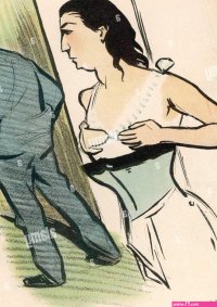 COMIC SEXBIG BOOBS 1904 Stock Photo