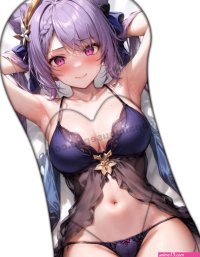 Keqing Half Body Genshin 3D Mouse Pad