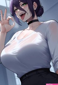 Rule 34 XYZ chainsaw man reze chainsaw man 1girls big breasts blowjob gesture