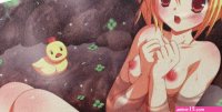 Cute Nude Hentai Girl Relaxing In Pool Ultra HD Beach Towel by Hi Res