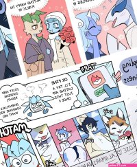 Glaceon x Braixen comic porn