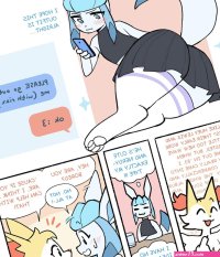 Glaceon x Braixen Pokemon Comic Porn