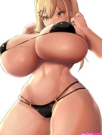 Nice Breast Expansion Artwork featuring Giant Boobed Anime Babe