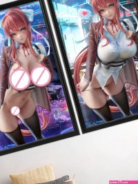 Monika Video Game Sexy Nude Girl Cartoon Anime Art-Poster Decoration Home Prints Picture Living-Bedroom Wall Silk Decor