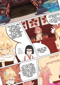 Porn comic Yae Mikos special service. Genshin Impact Sex comic hot babe decided