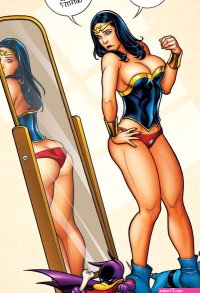 Brandy As Wonder Woman in COLOR! in Frank Chos Liberty Meadows Comic Art Gallery Room