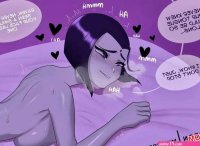 Porn comic Raven and Starfire. Milkybrush Sex comic tried on her