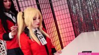 Lesbian sex game: Helly Rite and Purple Bitch Kakegurui cosplay