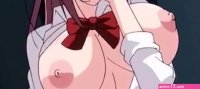 Slim anime cutie with big tits has her soft pussy drilled
