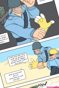 Helmet Party team fortress porn comic by furei. Handjob porn comics.