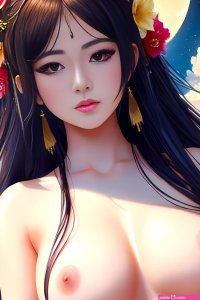 Gorgeous Topless Anime Girl With Flower Hair by Ravadineum on DeviantArt