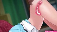 Unzensiertes Hentai: Schlanke vollbusige rothaarige Teenagerin wird von hinten gefickt und geschwngert