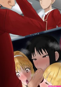 kmvt ayanokouji kiyotaka horikita suzune karuizawa kei kushida kikyou satou maya youjitsu sudou ken youkoso jitsuryoku shijou shugi no kyoushitsu e highres 2boys 4girls artist name black hair blonde hair blush closed