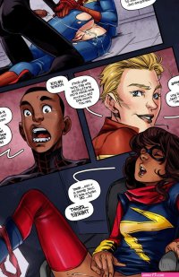 Kamala And Miles Captain Marvel Spider-Man Tracy Scops