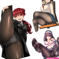 Cheap Tri Koshki KCS222 Anime Girl Black Stockings Legwear Sexy Hentai Car Sticker Decals Sticker on Car Laptop Luggage Bicycle