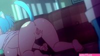 Public hardcore girl on girl strap-on with a lot of hardcore penetration licking and pussy eating to the young world of gumball