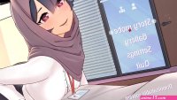 Tsundere Milfin HENTAI Game Ep.1 muslim boss ass stuck in the elevator with no panties !