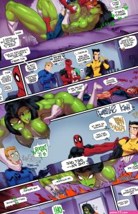 Spidey And She-Hulk: Are Noisy Neighboors Porn Comic english 19