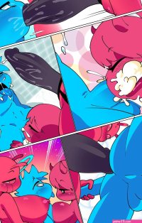Minus GF and Minus BF having a moment with Sakuroma Porn comics free online