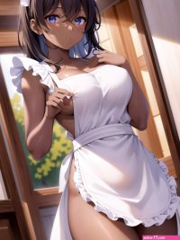 naked apron girl by zakuro3d on DeviantArt