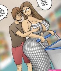 Hes always horny around his curvy mom OC