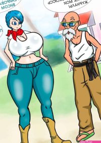 Dragon Ball.. Bulma and Roshi. Dibuctor.