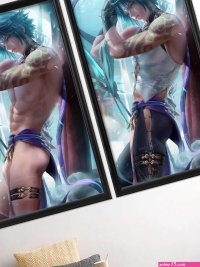 Kaeya Sexy Male Nude Anime Game Cartoon Genshin Impact Art-Poster Home Decoration Decor Custom Wall Prints Picture