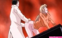 Blonde Anime girl bends over and takes it deep in her pussy