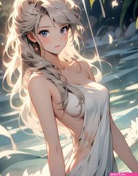 naked anime girl showing her breasts